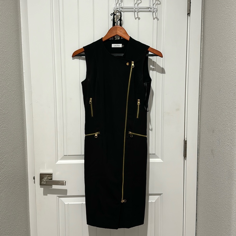 Black Calvin Klein Wrap Dress